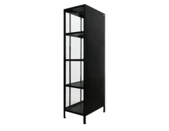 Havemøbelland Nyråd Vitrineskab i Metal - 60x40x172 cm - Sort