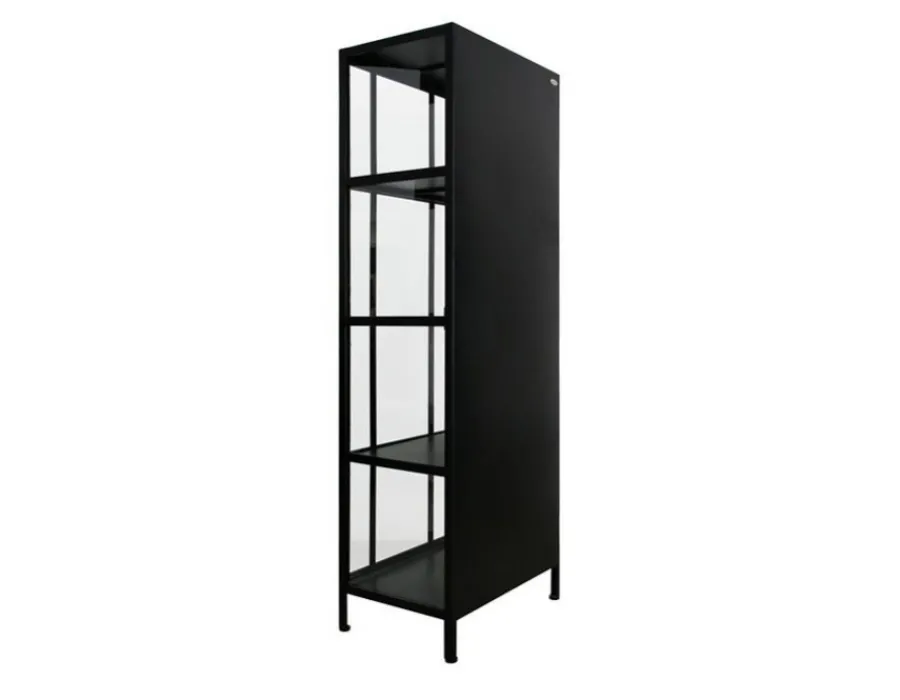 Havemøbelland Nyråd Vitrineskab i Metal - 60x40x172 cm - Sort