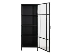 Havemøbelland Nyråd Vitrineskab i Metal - 60x40x172 cm - Sort