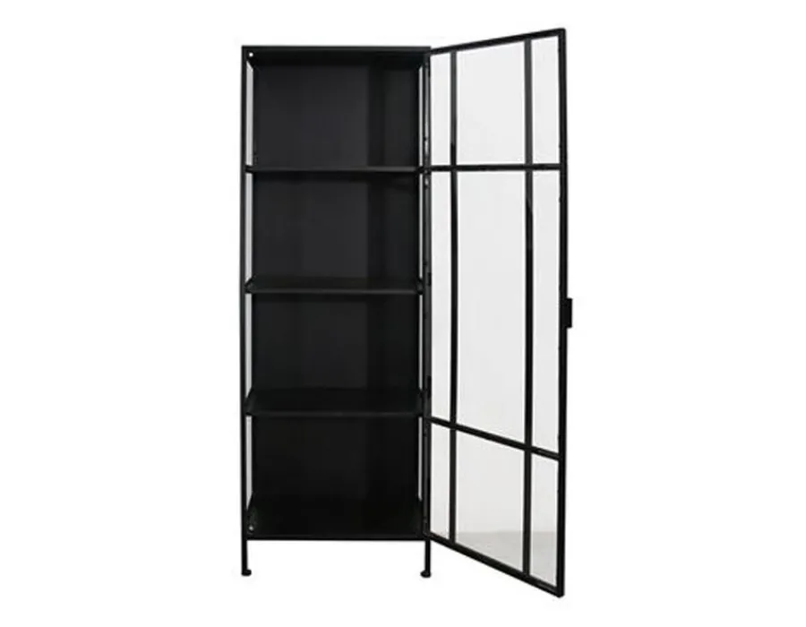 Havemøbelland Nyråd Vitrineskab i Metal - 60x40x172 cm - Sort