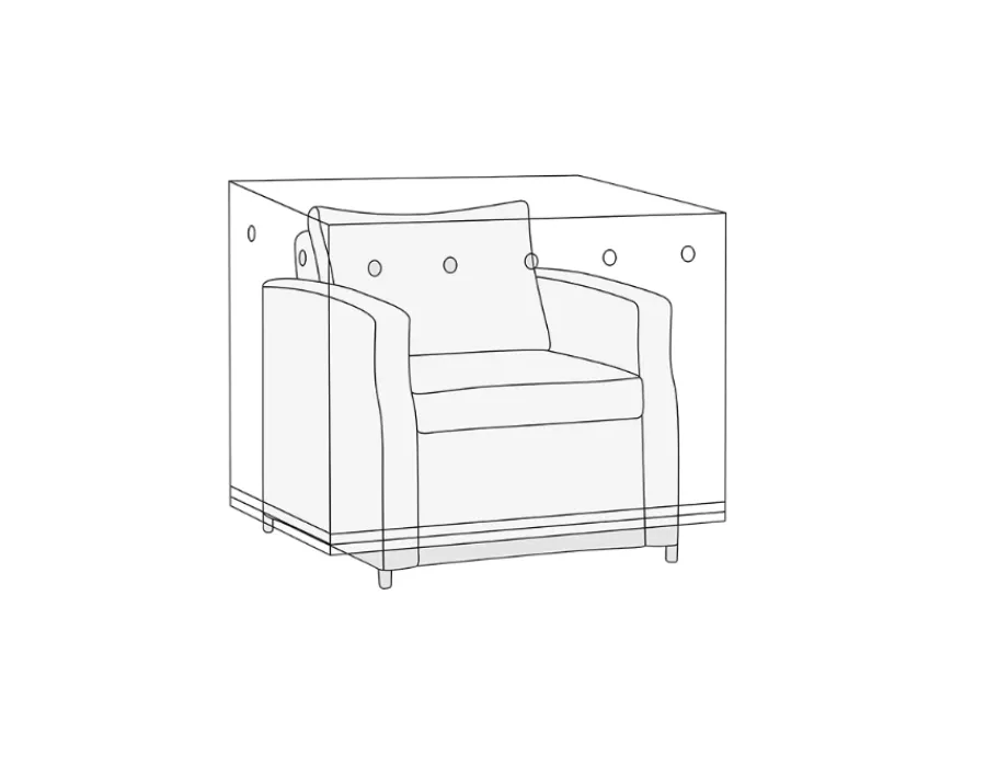 Havemøbelland Overtræk til Lounge/sofastol - 96x96x96cm