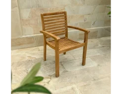 Havemøbelland Pala Teak stabelstol