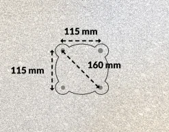 Havemøbelland Parasolfod til Hængeparasol 120 kg - Granit m/hjul