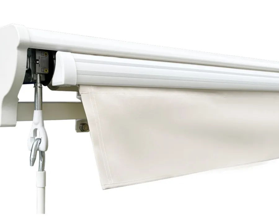 Havemøbelland Pil Markise - Semikassette m/Motor - 3,5 x 3 m - Hvid/Beige