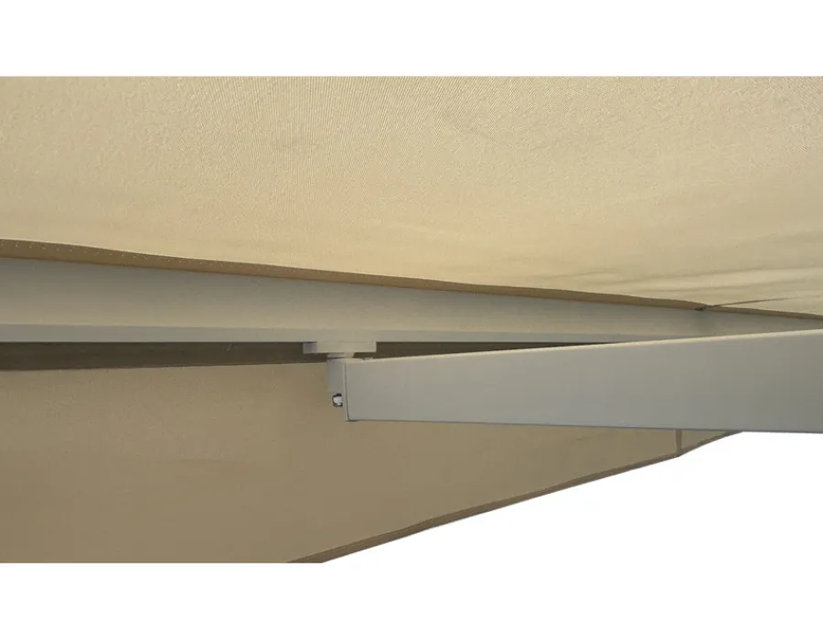 Havemøbelland Pil Markise - Semikassette m/Motor - 3,5 x 3 m - Hvid/Beige