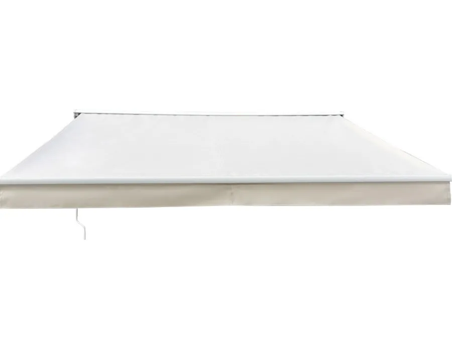Havemøbelland Pil Markise - Semikassette m/Motor - 3,5 x 3 m - Hvid/Beige