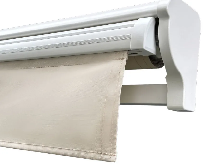 Havemøbelland Pil Markise - Semikassette m/Motor - 3,5 x 3 m - Hvid/Beige