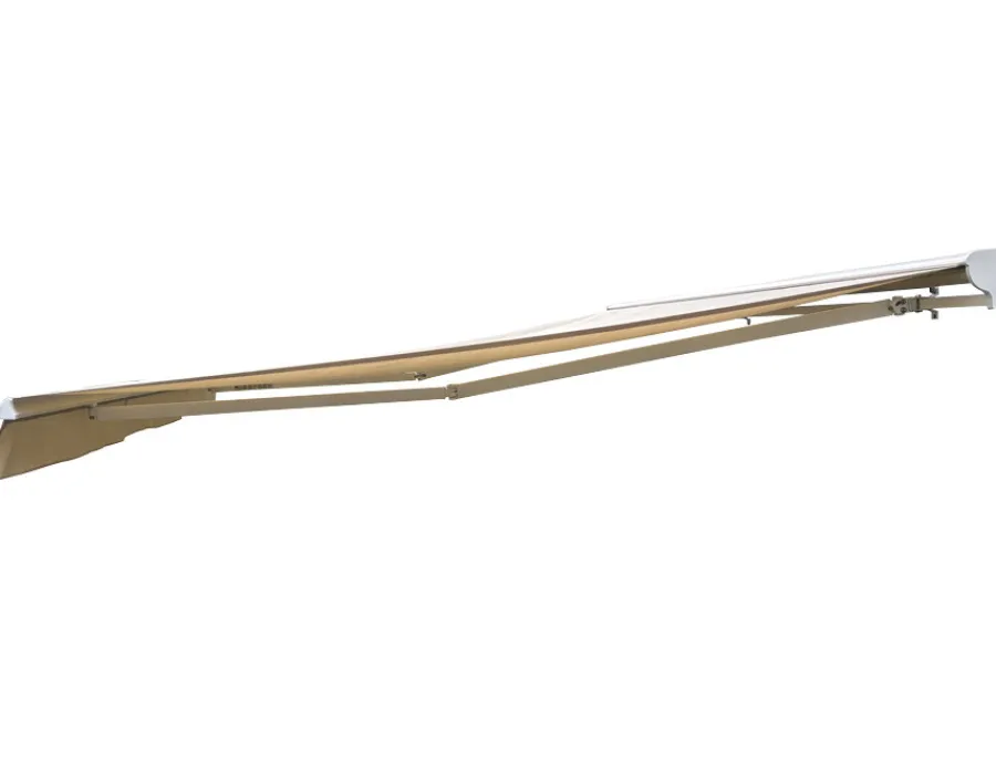 Havemøbelland Pil Markise - Semikassette m/Motor - 3,5 x 3 m - Hvid/Beige