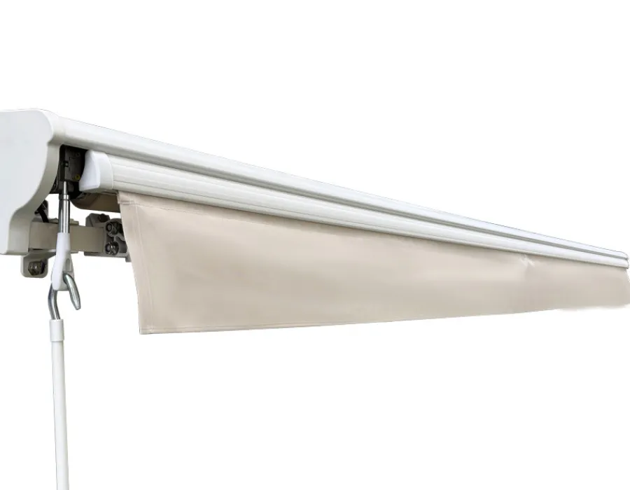 Havemøbelland Pil Markise - Semikassette m/Motor - 3,5 x 3 m - Hvid/Beige