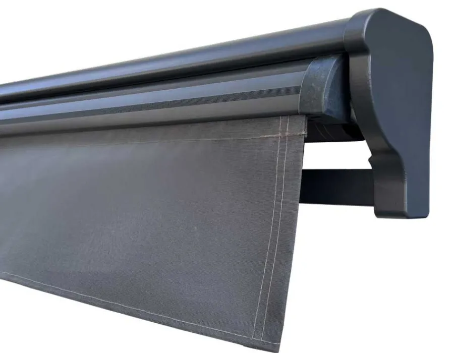 Havemøbelland Pil Markise - Semikassette m/Motor - 4,8 x 3 m - Grå/Grå