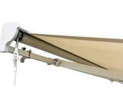 Havemøbelland Pil Markise - Semikassette m/Motor - 4,8 x 3 m - Hvid/Beige