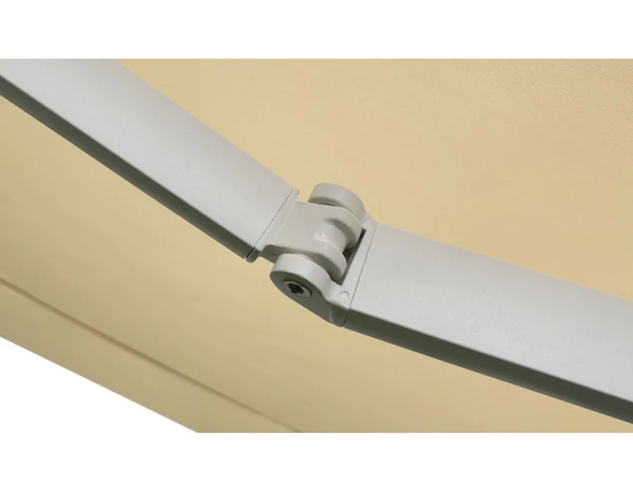 Havemøbelland Pil Markise - Semikassette m/Motor - 4,8 x 3 m - Hvid/Beige