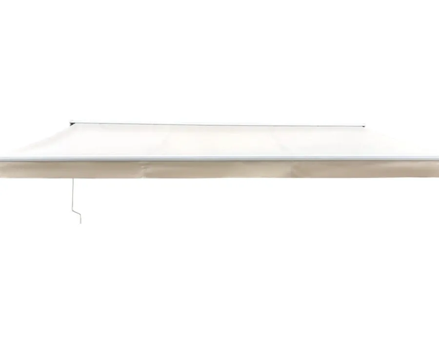 Havemøbelland Pil Markise - Semikassette m/Motor - 4,8 x 3 m - Hvid/Beige