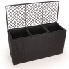 Havemøbelland Plantekasse m/3 rum og espalier - Sort