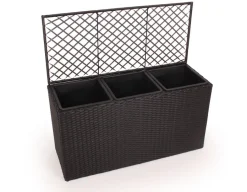 Havemøbelland Plantekasse m/3 rum og espalier - Sort