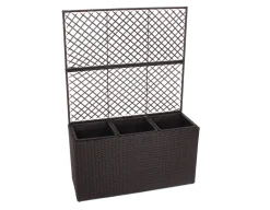 Havemøbelland Plantekasse m/3 rum og espalier - Sort