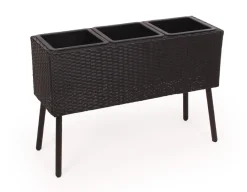 Havemøbelland Plantekasse m/3 rum - Sort