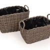 Havemøbelland Plantekurv Lille - Oval - Naturrattan