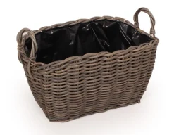 Havemøbelland Plantekurv Lille - Oval - Naturrattan