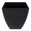 Havemøbelland Plastkrukke m/riller - 40x40x42 cm - Antracit