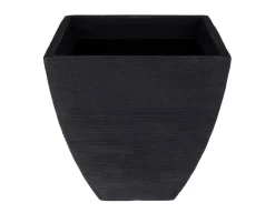 Havemøbelland Plastkrukke m/riller - 40x40x42 cm - Antracit