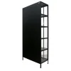 Havemøbelland Præstø Vitrineskab i Metal - 92x40x201,5 cm - Sort