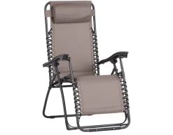 Havemøbelland Relax stol - Sort/Taupe