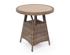 Havemøbelland Rio Dusty Cafesæt m/2 spisestole - Ø 70 cm - m/vandafv. hynder