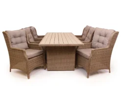Havemøbelland Rio Dusty Havemøbelsæt m/6 loungestole - 94x210 cm - m/vandafv. hynder