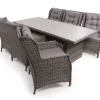 Havemøbelland Rio Grå Havemøbelsæt m/6 loungestole - 94x210 cm - m/vandafv. hynder