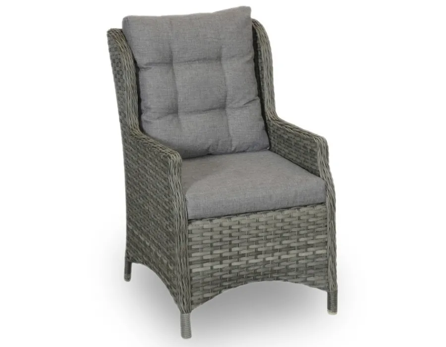 Havemøbelland Rio Grå Havemøbelsæt m/6 loungestole - 94x210 cm - m/vandafv. hynder