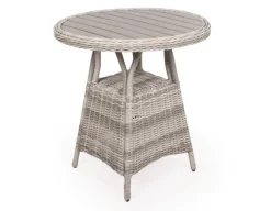 Havemøbelland Rio Lys Grå Cafesæt m/2 loungestole - Ø 70 cm - m/vandafv. hynder