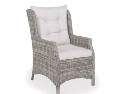 Havemøbelland Rio Lys Grå Havemøbelsæt m/6 loungestole - 94x210 cm - m/vandafv. hynder