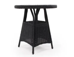 Havemøbelland Rio Sort Cafebord - Ø 70 cm