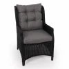 Havemøbelland Rio Sort Havemøbelsæt m/6 loungestole - 94x210 cm - m/vandafv. hynder