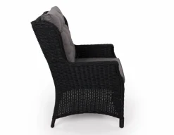 Havemøbelland Rio Sort Havemøbelsæt m/6 loungestole - 94x210 cm - m/vandafv. hynder