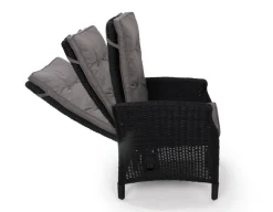 Havemøbelland Rio Sort Havemøbelsæt m/6 pos stole - 94x210 cm - m/vandafv. hynder
