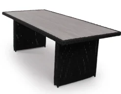 Havemøbelland Rio Sort Havemøbelsæt m/6 pos stole - 94x210 cm - m/vandafv. hynder