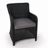 Havemøbelland Rio Sort Havemøbelsæt m/6 spisestole - 94x210 cm - m/vandafv. hynder