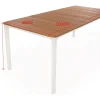Havemøbelland Ronja Havebord - 90x200 cm - Hvid/teak