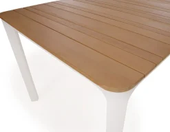 Havemøbelland Ronja Havebord - 90x200 cm - Hvid/teak