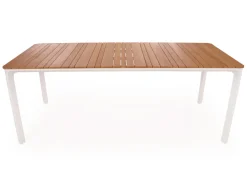 Havemøbelland Ronja Havebord - 90x200 cm - Hvid/teak