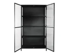 Havemøbelland Ærøskøbing Vitrineskab i Metal - 90x40x160 cm - Sort