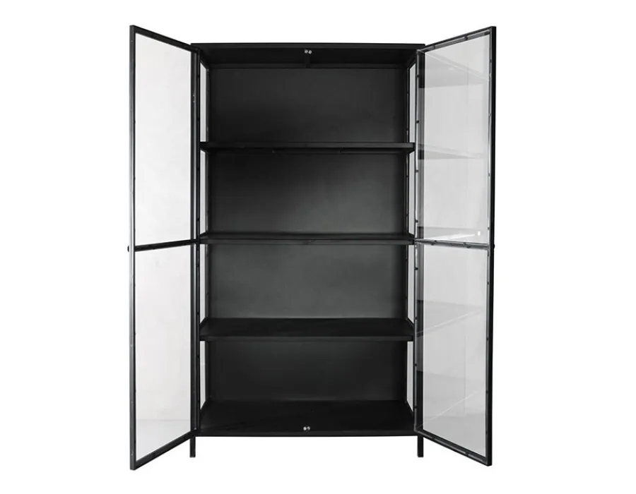 Havemøbelland Ærøskøbing Vitrineskab i Metal - 90x40x160 cm - Sort