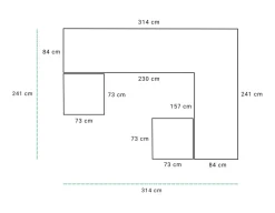 Havemøbelland Sala Mega Modul loungesæt m/vandafv. hynder