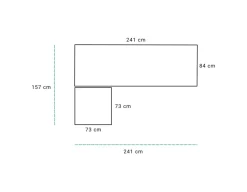 Havemøbelland Sala modul loungesæt med chaiselong m/vandafv. hynder