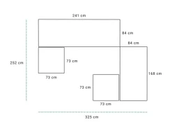 Havemøbelland Sala Modul loungesæt 3+2 personers sofa m/vandafv. hynder
