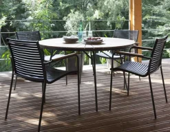 Havemøbelland Samsø Havebord - Ø130 cm - Grå
