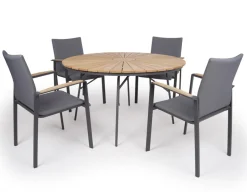 Havemøbelland Samsø Lea 130 cm Havemøbelsæt - Grå