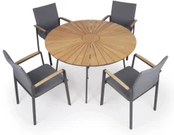 Havemøbelland Samsø Lea 130 cm Havemøbelsæt - Grå